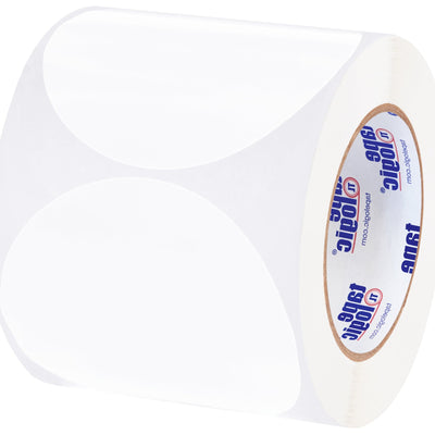4 in White Paper Circle Inventory Labels 500/Roll DL615E - alias listing