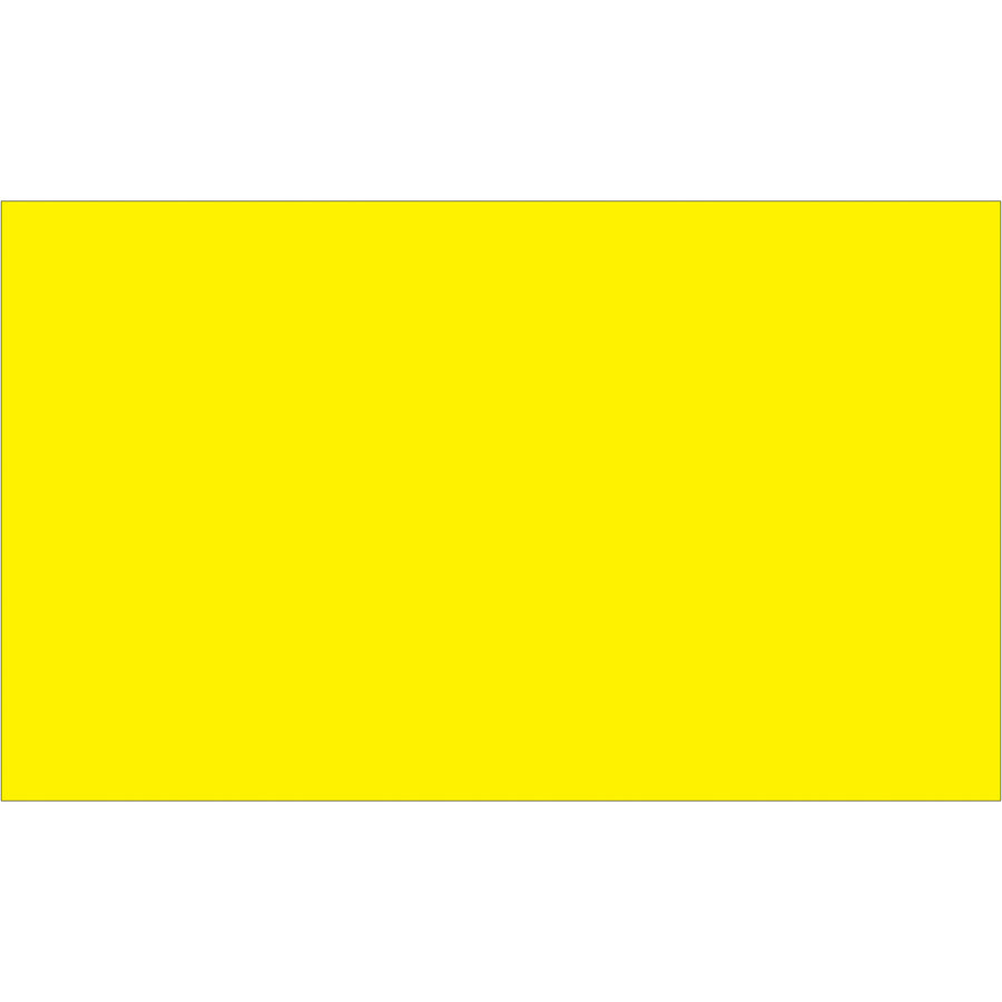 High-visibility 3x5" fluorescent yellow inventory rectangle labels designed for maximum warehouse recognition and quick identification. 500 labels per roll on pen-friendly paper stock–perfect for shipping coordinators managing SKU tracking and compliance documentation. Compatible with tabletop and wall-mount dispensers for streamlined warehouse workflows.