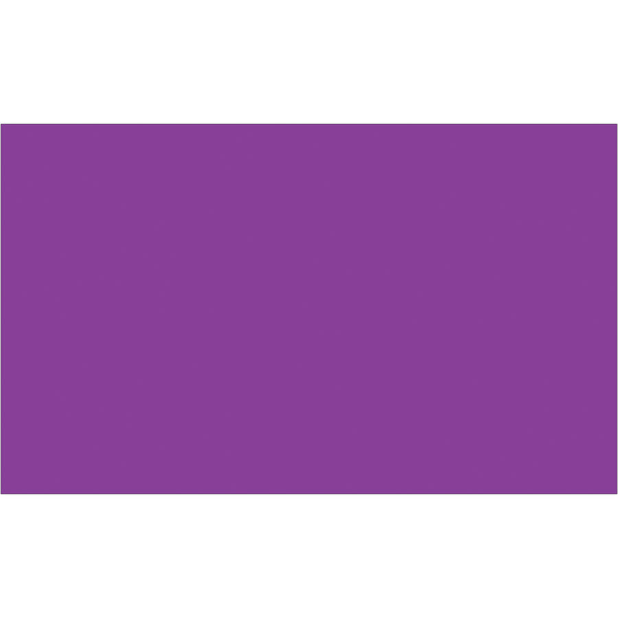 Bright purple 3x5" inventory rectangle labels on a 500-label roll. Paper material accepts pen and marker marking for instant identification and traceability. Coordinates with tabletop and wall-mount label dispensers to streamline warehouse labeling workflows.