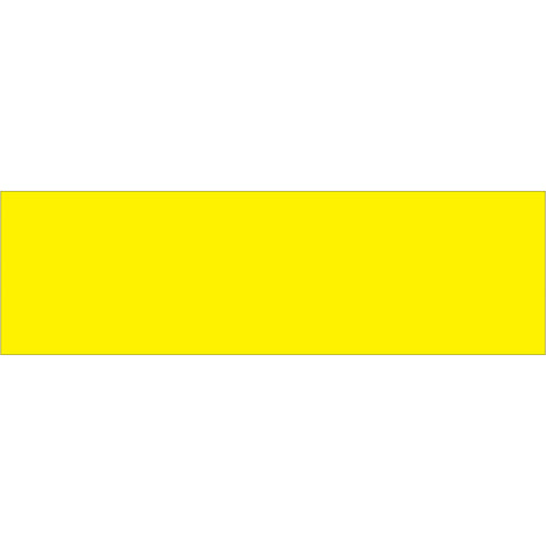 Bright fluorescent yellow rectangle inventory labels measuring 3