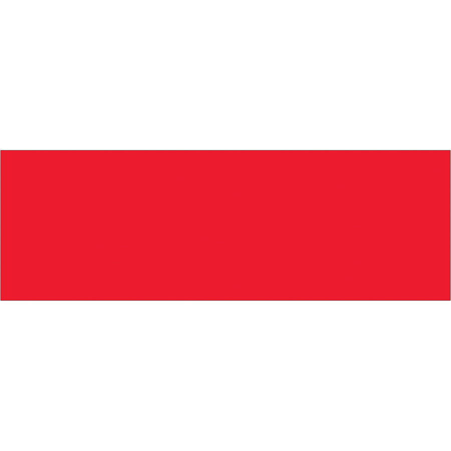 High-visibility fluorescent red inventory rectangle labels in 3" x 9" dimensions keep your warehouse stock organization instantly recognizable. Paper material accepts pen and marker markings for flexible labeling. 250 labels per roll–a cost-effective solution for active inventory tracking systems.