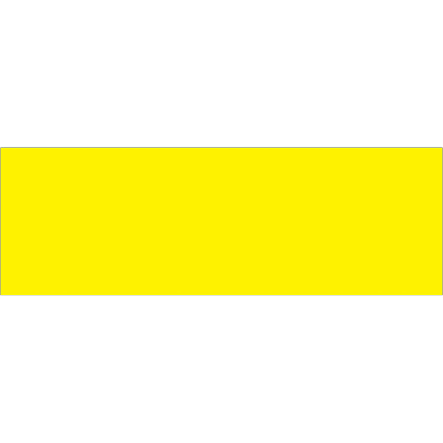 Boost inventory visibility with 3x9" fluorescent yellow rectangle labels that command attention in any warehouse or distribution center. These paper labels write smoothly with pens or markers, making them ideal for quick hand-labeling during receiving, sorting, and shipping operations. 250 labels per roll–one compact solution for high-volume labeling needs.
