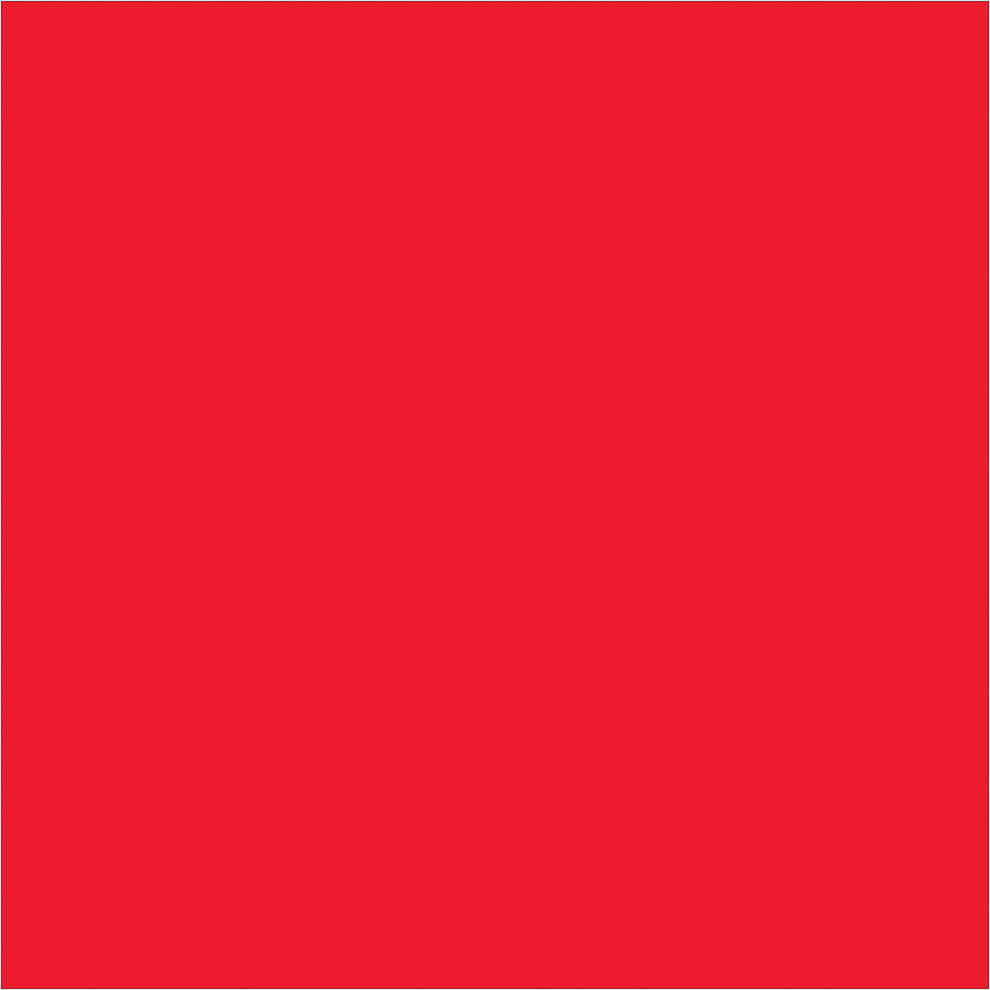 High-visibility fluorescent red rectangle labels designed for instant warehouse identification. These 4x4" write-on inventory labels come 500 per roll on durable paper stock, making them ideal for shipping coordinators who need quick, legible marking on packages and pallets. Compatible with standard tabletop and wall-mount label dispensers for efficient workflow integration.