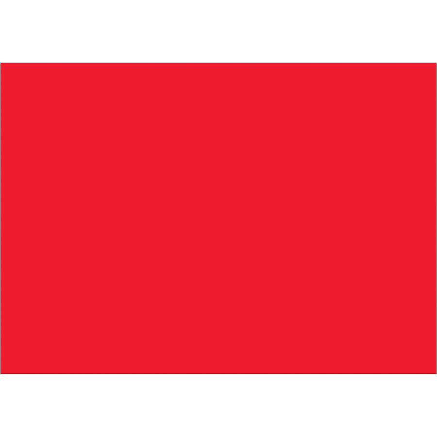 Maximize warehouse visibility with these 5x7" fluorescent red inventory rectangle labels. 500 labels per roll on bright paper material that accepts pen or marker writing. Pair with compatible tabletop or wall-mount dispensers for seamless logistics operations.