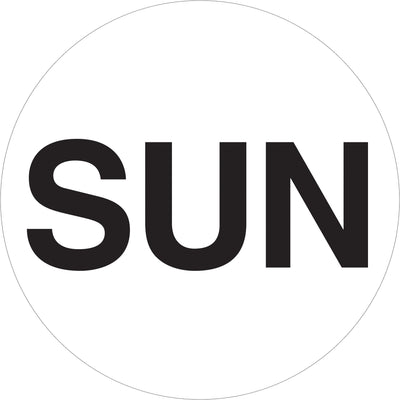 Streamline inventory rotation and compliance tracking with pre-printed Sun days of the week labels. 1" diameter circles on high-gloss white paper deliver superior adhesion and durability in warehouse environments. Pack of 500 labels per roll–compatible with our full line of tabletop and wall-mount dispensers.