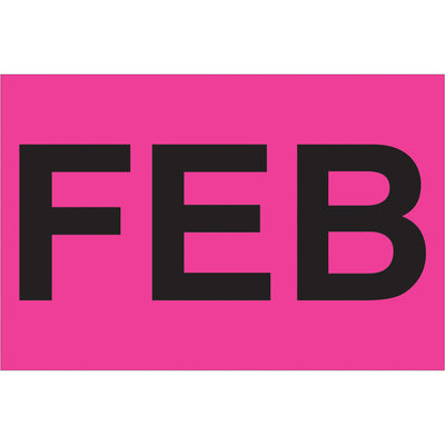 Organize and track inventory by month with high-visibility fluorescent pink pre-printed labels. 2x3" pressure-sensitive design prints on premium high gloss paper for durability. Sold as a convenient 500-label roll with compatible tabletop and wall-mount dispensers available.