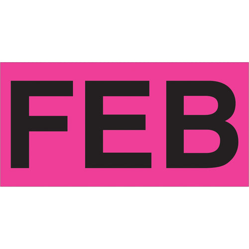 High-visibility fluorescent pink monthly inventory labels designed for logistics professionals who need reliable date tracking and compliance documentation. These 3