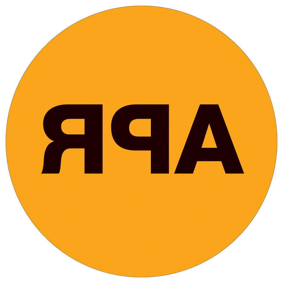 2 in Fluorescent Orange Circle APR Months Labels Pressure Sensitive 500/Roll DL6738 - alias listing