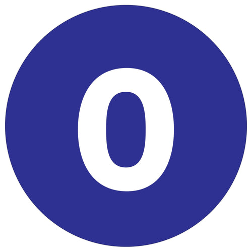 1 in Dark Blue Circle Number Labels Paper 500/Roll DL6750 - alias listing