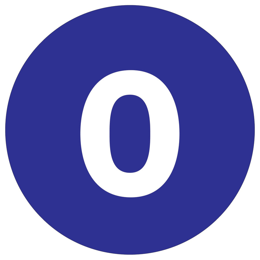 1 in Dark Blue Circle Number Labels Paper 500/Roll DL6750 - alias listing