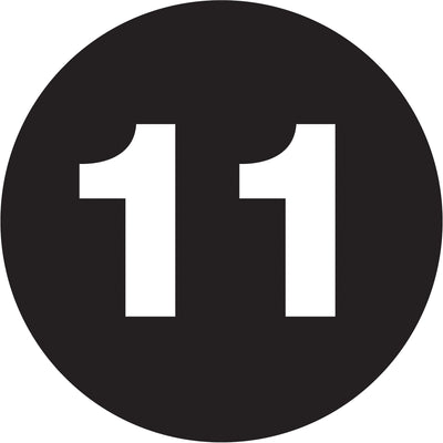 Professional 1" diameter black circle number labels printed on high-gloss paper for maximum visibility and durability in warehouse and logistics environments. Each roll contains 500 labels, providing reliable inventory identification and shipping compliance labeling. Compatible with popular tabletop and wall-mount dispensers for streamlined application.
