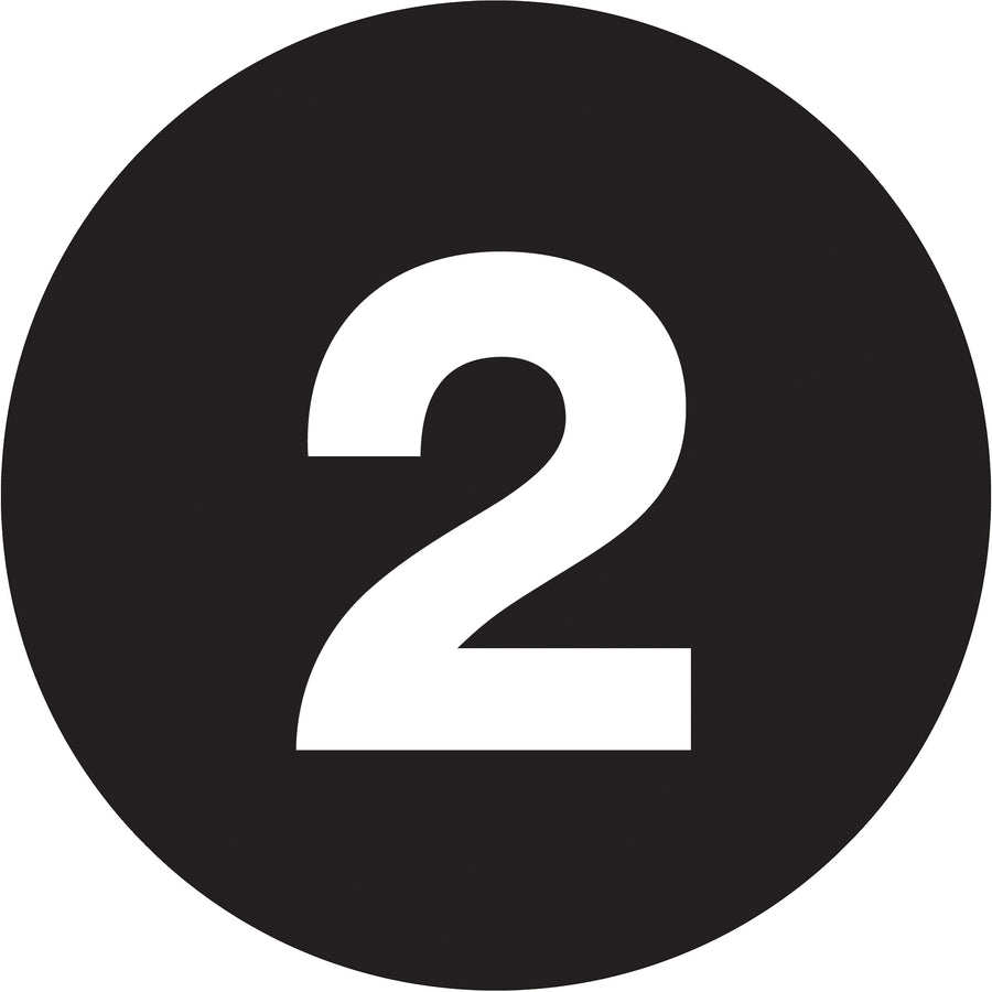 Instantly organize and identify inventory with these 2" circle black number labels printed on durable high-gloss paper. Each roll contains 500 labels at 1" diameter–ideal for warehouses, distribution centers, and shipping operations. Compatible with tabletop and wall-mount dispensers for quick, consistent labeling across your facility.
