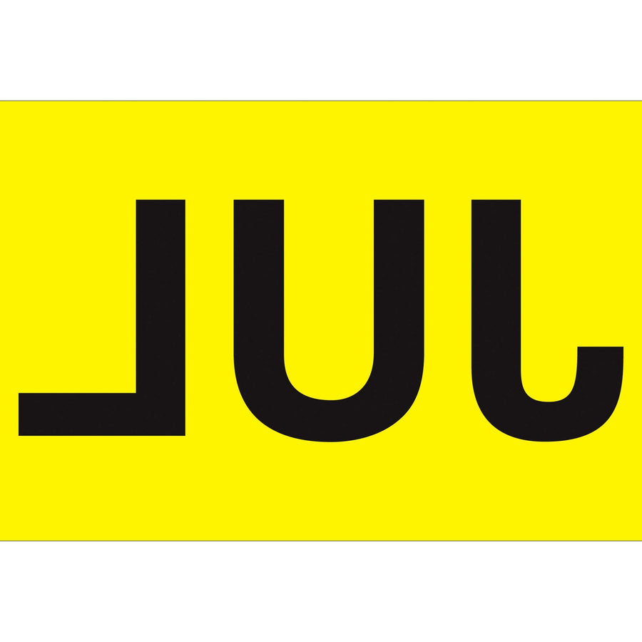 2x3 Fluorescent Yellow July Month Labels Paper 500/Roll DL6821 - alias listing