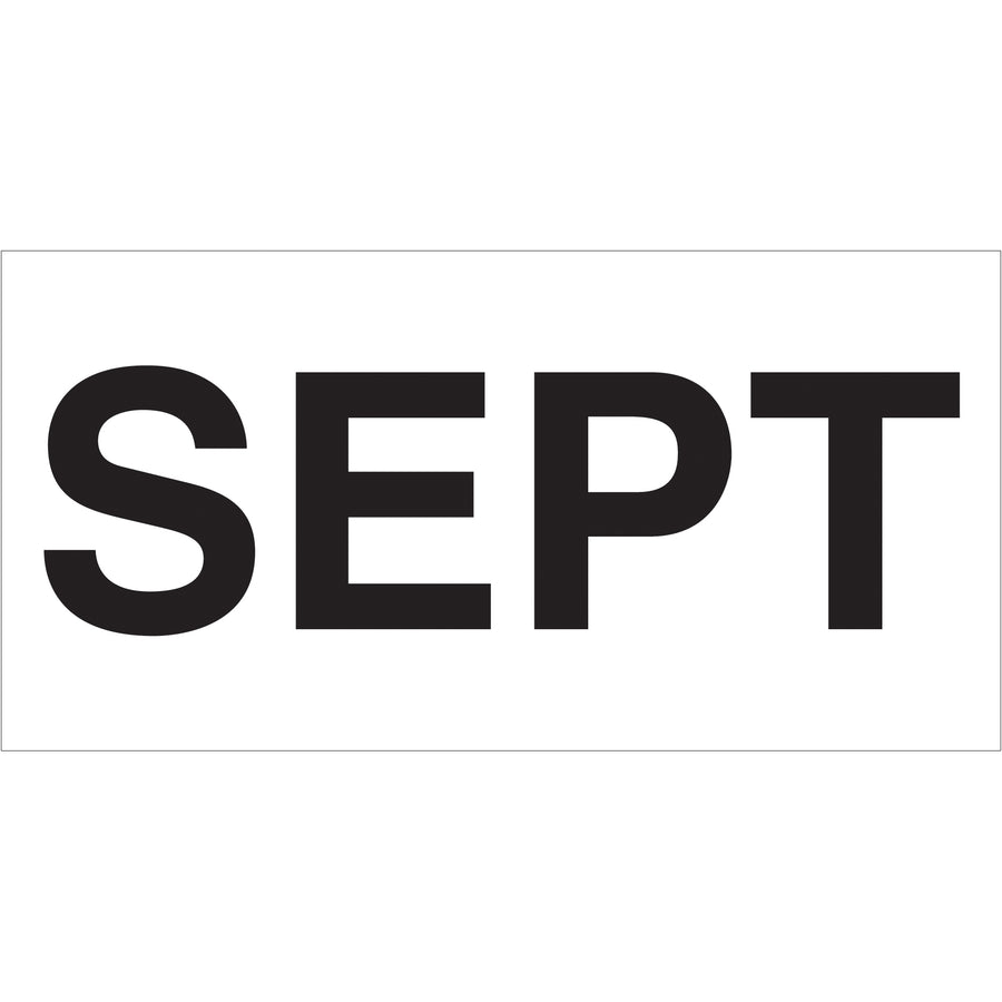 Keep your inventory dated and organized with these 3x6" pre-printed September month labels. High-gloss white paper with pressure-sensitive adhesive for quick, reliable application. 500 labels per roll‚ideal for shipping coordinators managing seasonal inventory rotation.