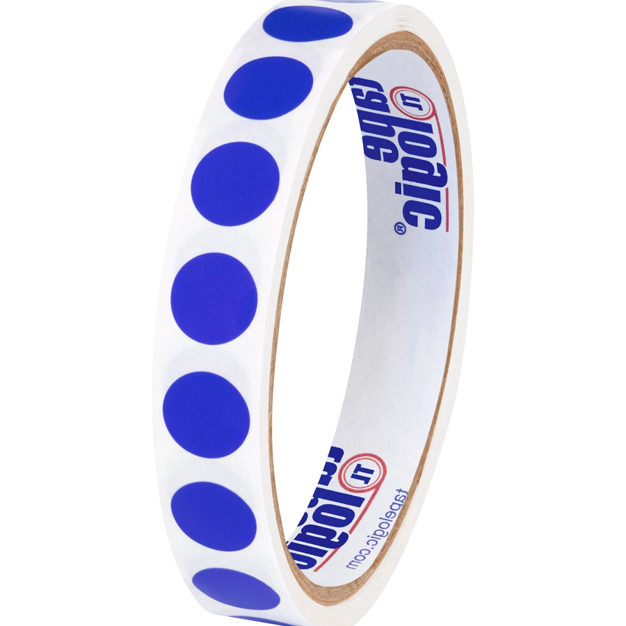 1/2 in Dark Blue Paper Inventory Circle Labels 500/Roll DL690B - alias listing