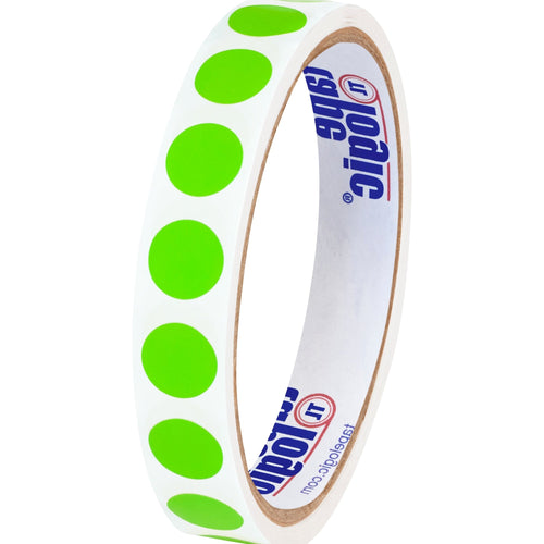 1/2 in Fluorescent Green Circle Inventory Labels 500/Roll DL690J - alias listing