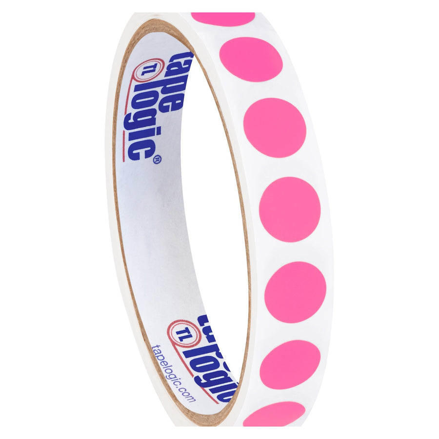 1/2 in Fluorescent Pink Circle Inventory Labels 500/Roll DL690K - alias listing