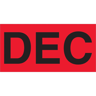 Boost inventory visibility with these 3" x 6" fluorescent red December month labels. Pre-printed on high-gloss pressure-sensitive paper for reliable adhesion to packages, pallets, and shipping containers. 500 labels per roll‚the quantity logistics professionals need for consistent, color-coded date tracking across warehouses and distribution centers.