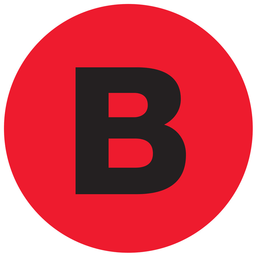 Bright fluorescent red circle labels cut through warehouse noise and ensure instant item visibility. These 2" diameter pre-printed labels arrive on a convenient 500-label roll, printed on high gloss paper for durability and professional appearance. Perfect for inventory management, asset tracking, and facility organization in shipping and logistics operations.