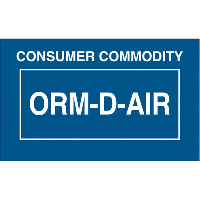 1 3/8" x 2 1/4" ORM-D Consumer Commodity Air Labels - 500/Roll