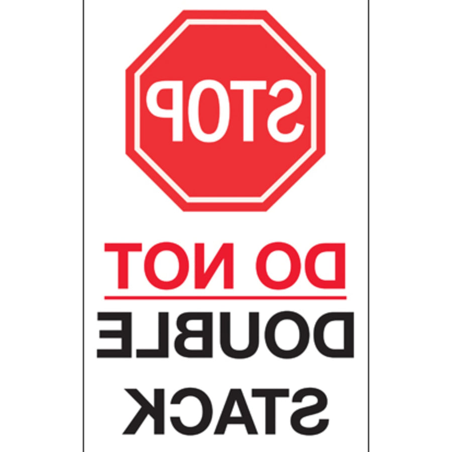 6x10 Stop Do Not Double Stack Labels High Gloss Paper 250/Roll DL7014 - alias listing