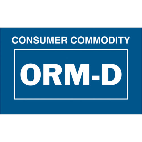 Ensure hazmat shipping compliance with these pre-printed ORM-D labels featuring DOT identification numbers. Semi-gloss coated paper construction (1 3/8