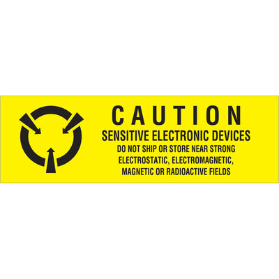 Protect your sensitive electronic shipments with internationally recognized 5/8" x 2" anti-static labels. Semi-gloss coated paper resists smudging and fading during transit. Roll of 500 labels–stock now with compatible tabletop and wall-mount dispensers for immediate deployment.