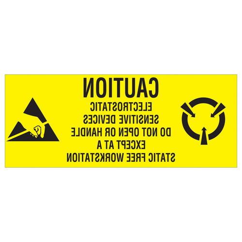 1x2.5 Electrostatic Sensitive Devices Labels Semi-Gloss 500/Roll DL9060 - alias listing