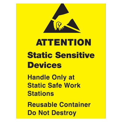 1.75x2.5 Static Sensitive Devices Labels Semi-Gloss 500/Roll DL9140 - alias listing