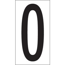 3.5 in 0 Vinyl Warehouse Number Labels 50/Case