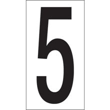 3.5 in 5 Vinyl Warehouse Number Labels 50/Case