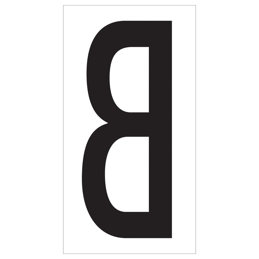 3.5 in Vinyl B Warehouse Letter Labels Permanent Adhesive 50/Case DL9310B - alias listing