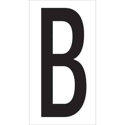 Professional-grade vinyl warehouse letter labels featuring 3.5" characters on 4" x 2.125" labels with permanent adhesive backing. Ideal for shipping coordinators and logistics teams needing durable rack labeling and location marking. Each case includes 50 labels for comprehensive warehouse organization.