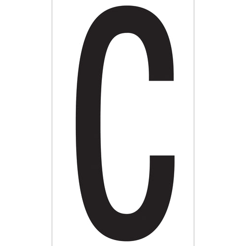 3.5 in Black/White C Vinyl Warehouse Letters Permanent Adhesive 50/Case DL9310C - alias listing