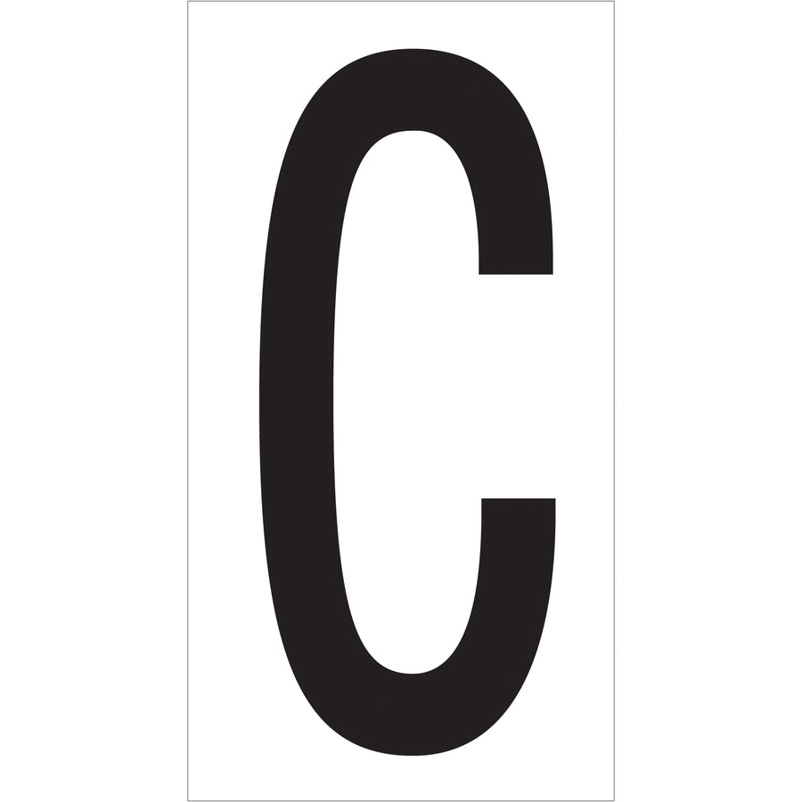 Professional-grade vinyl warehouse letter labels sized 3.5" for clear visibility across your facility. Permanent adhesive backing ensures labels stay put on metal racks, bins, and shelving. Case of 50 labels delivers cost-effective organization for high-traffic warehouse environments.