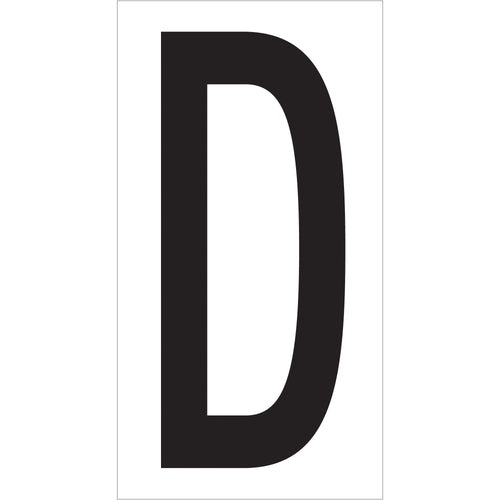 Industrial-strength vinyl warehouse letter labels sized 3.5
