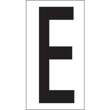 3.5 in E Vinyl Warehouse Letter Labels 50/Case