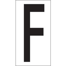 3.5 in F Vinyl Warehouse Letter Labels 50/Case