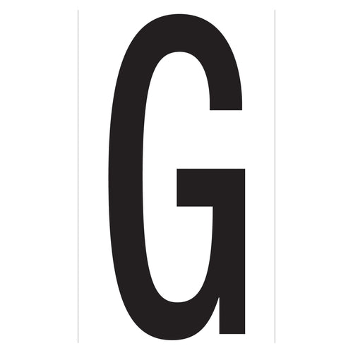 3.5 in Black/White G Vinyl Warehouse Letter Labels 50/Case DL9310G - alias listing