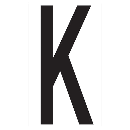 3.5 in Black/White K Vinyl Warehouse Letter Labels 50/Case DL9310K - alias listing