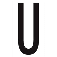 3.5 in U Vinyl Warehouse Letter Labels 50/Case DL9310U - alias listing
