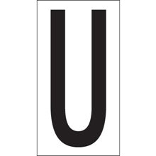 3.5 in U Vinyl Warehouse Letter Labels 50/Case