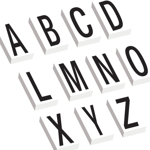 3.5 in Vinyl Warehouse Letter Labels Kit Permanent Adhesive DL9316 - alias listing