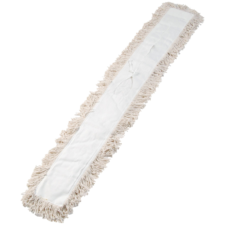 Replace worn dust mop heads with this economy 60" cotton cut-end model–ideal for high-traffic facilities needing reliable, cost-effective floor cleaning. Treated cotton construction delivers durability across hardwood, tile, and concrete surfaces. Sold as 1 individual mop head for easy, economical inventory management.