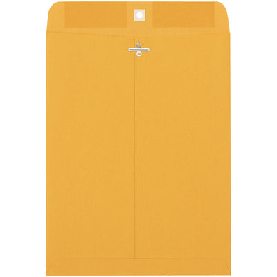 Heavy-duty 9x12" kraft clasp envelopes built from 28 lb. woven paper for maximum durability and reusability. Reinforced metal clasps and gummed flap provide a secure, permanent seal every time. Order a case of 500 and reduce your office envelope costs without compromising on strength or reliability.