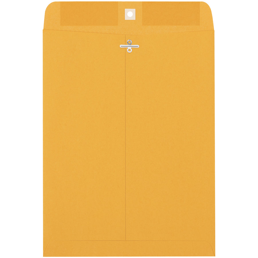 Heavy-duty 9x12" kraft clasp envelopes built from 28 lb. woven paper for maximum durability and reusability. Reinforced metal clasps and gummed flap provide a secure, permanent seal every time. Order a case of 500 and reduce your office envelope costs without compromising on strength or reliability.