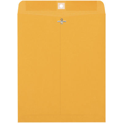 10x13" 28 lb. Kraft Clasp Envelopes - Reusable Security Seals, Case of 500