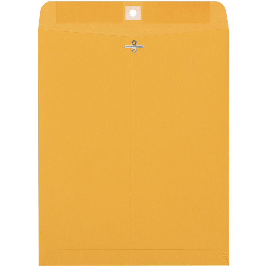 10x13" 28 lb. Kraft Clasp Envelopes - Reusable Security Seals, Case of 500