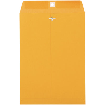 10x15" Kraft Clasp Envelopes 28lb Woven Paper - Reusable, Case of 500