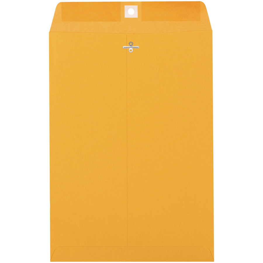 10x15" Kraft Clasp Envelopes 28lb Woven Paper - Reusable, Case of 500